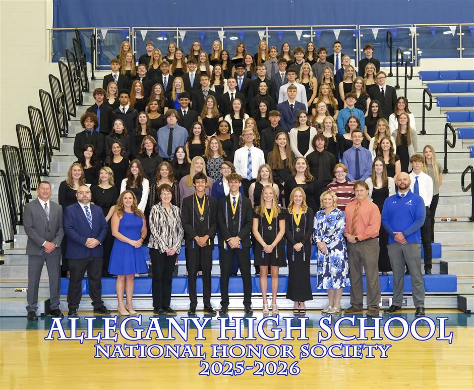 Allegany High School members of the National Honor Society, with Advisors. 